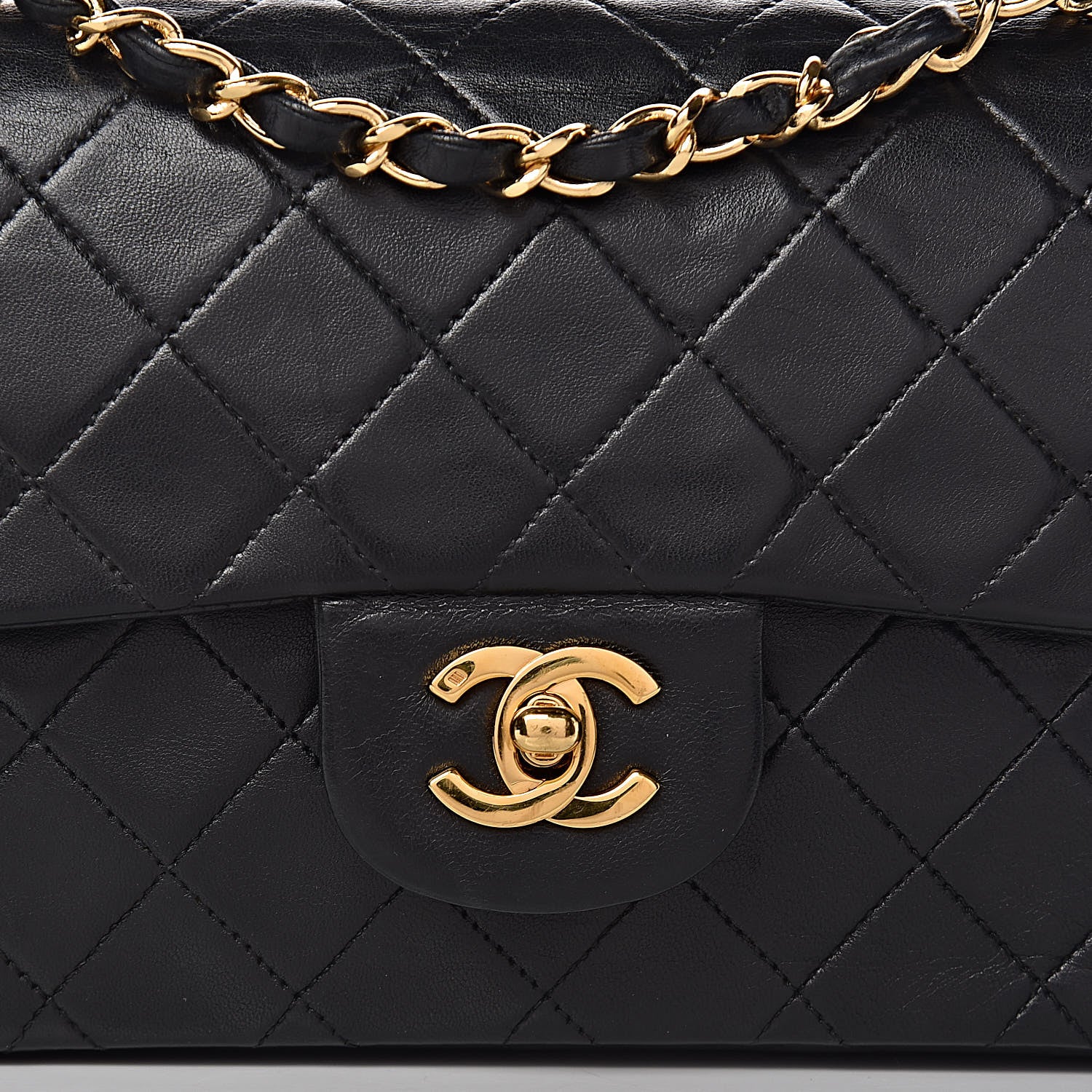 Chanel Lambskin Quilted Small Double Flap Black 12 of 12