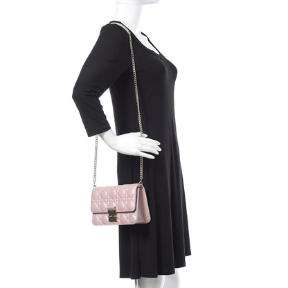 Christian Dior Pearly Lambskin Cannage Miss Dior Promenade Pouch Lotus 2 of 11