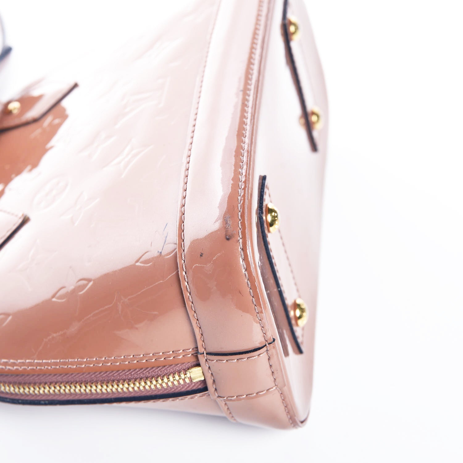 Louis Vuitton Vernis Alma BB Rose Velours 14 of 16