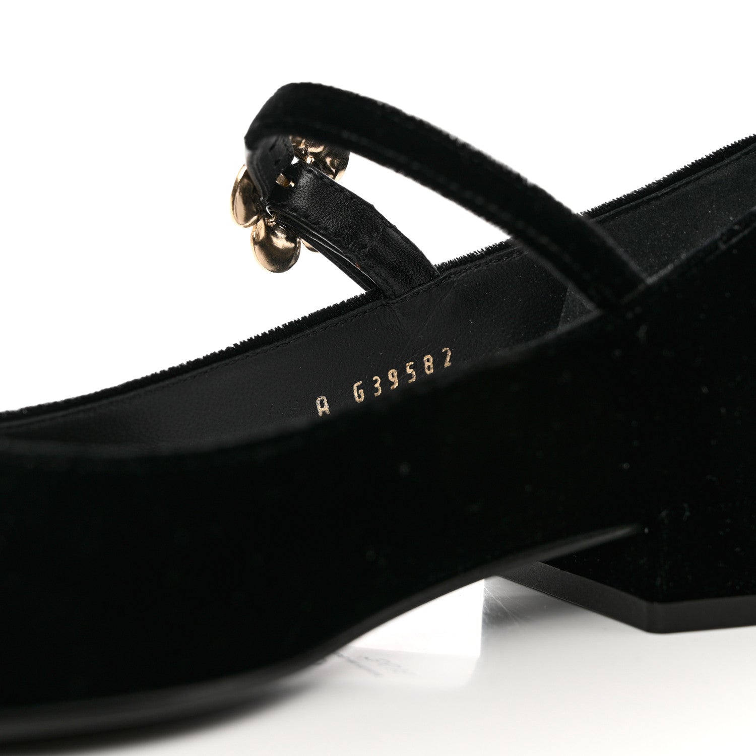 Chanel Velvet Grosgrain Mary Jane Flats 36.5 Black 7 of 9