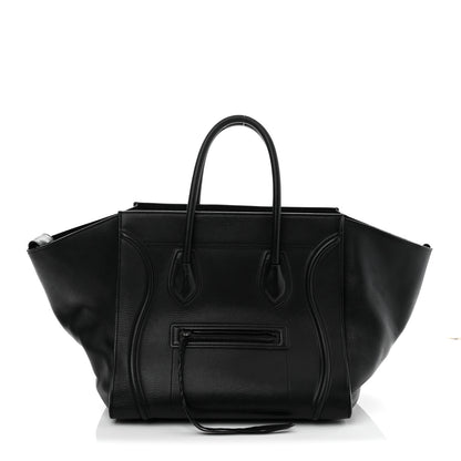 Celine Grained Calfskin Medium Phantom Luggage Black 1 of 13