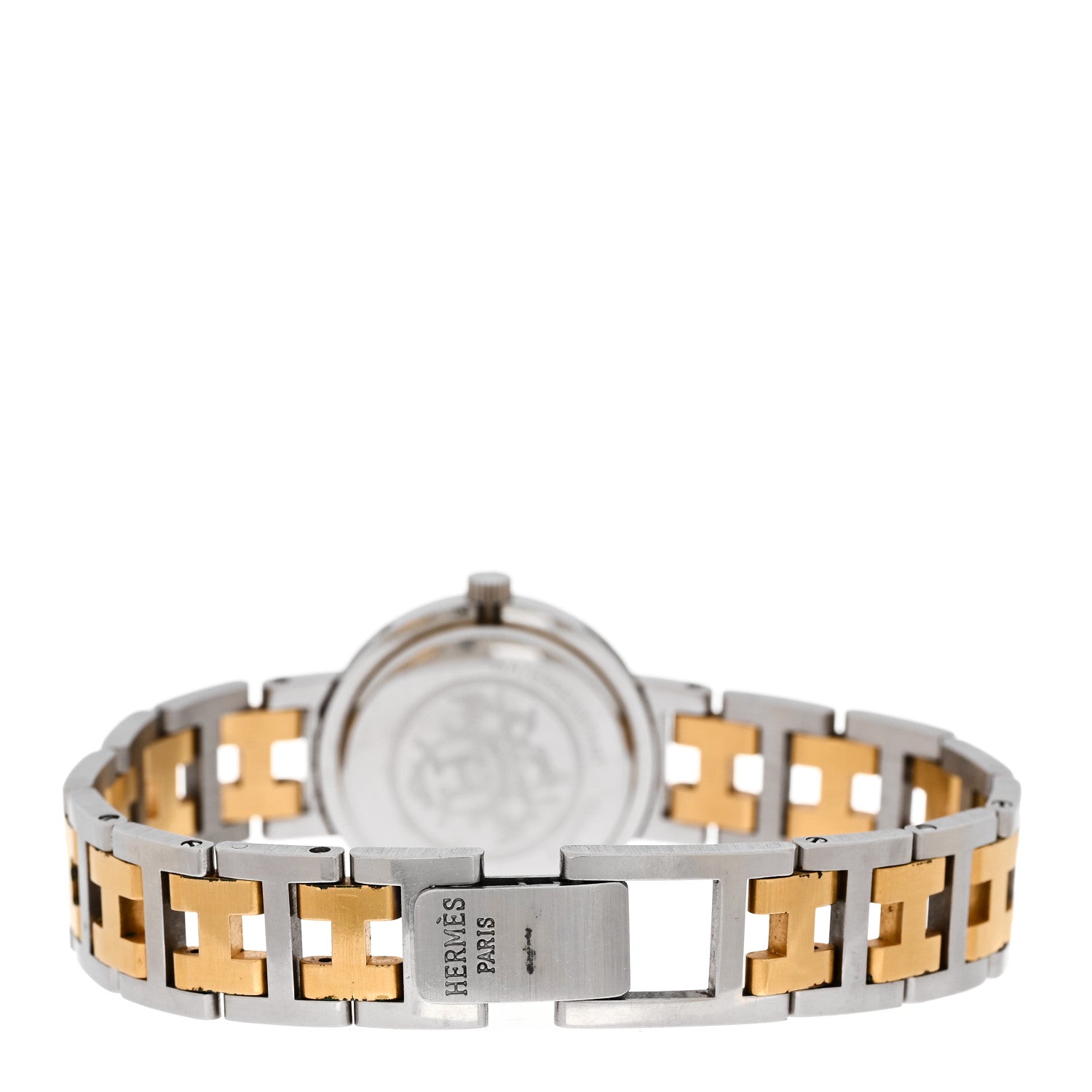 Hermes Stainless Steel 24mm Clipper Quartz Watch Gold 3 of 4