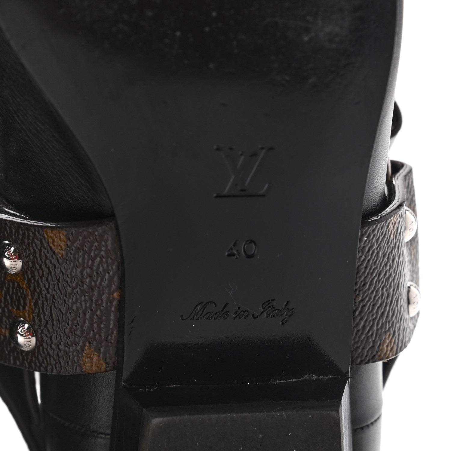 Louis Vuitton Calfskin Monogram Rhapsody Ankle Boots 40 Black 6 of 10