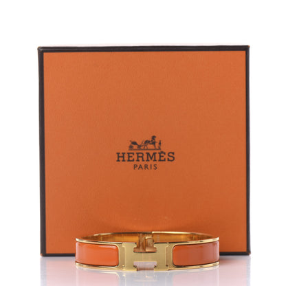 Hermes Enamel Narrow Clic Clac H Bracelet PM Orange 6 of 6