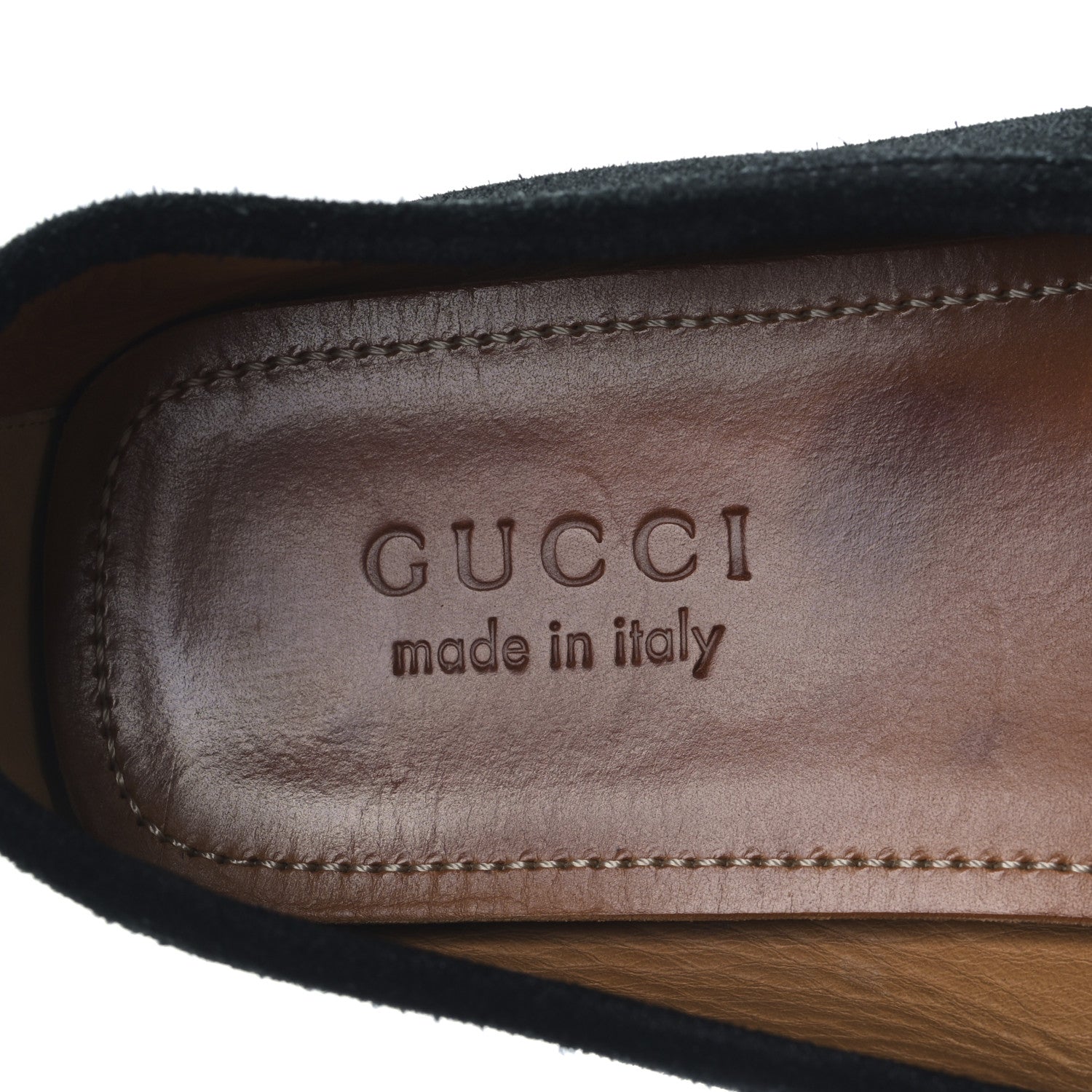 Gucci Suede Web Mens Horsebit Driver Loafers 9 Black 7 of 8
