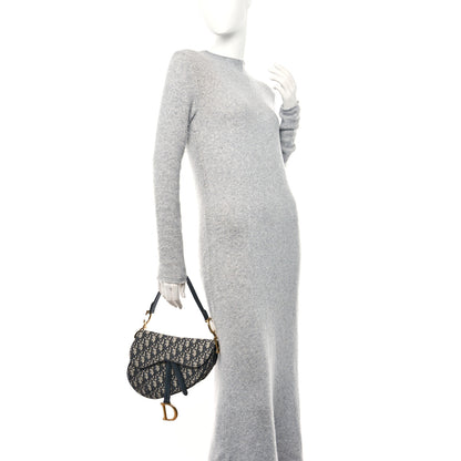 Christian Dior Oblique Saddle Bag Blue 2 of 13