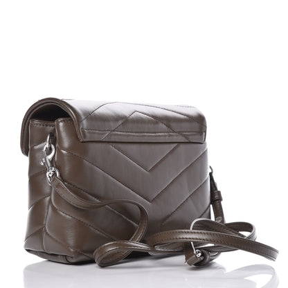 Saint Laurent Calfskin Y Quilted Monogram Toy Loulou Crossbody Bag Faggio 3 of 10