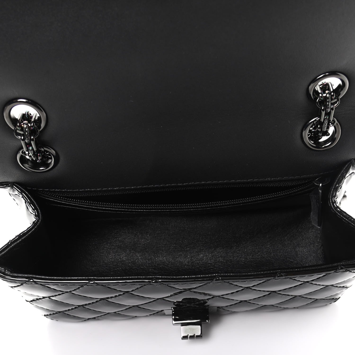 Chanel Patent Calfskin Quilted 2.55 Reissue Mini Flap So Black 5 of 10