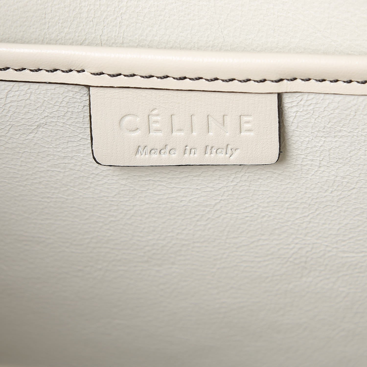 Celine Satin Calfskin Nano Debossed Luggage White 6 of 7