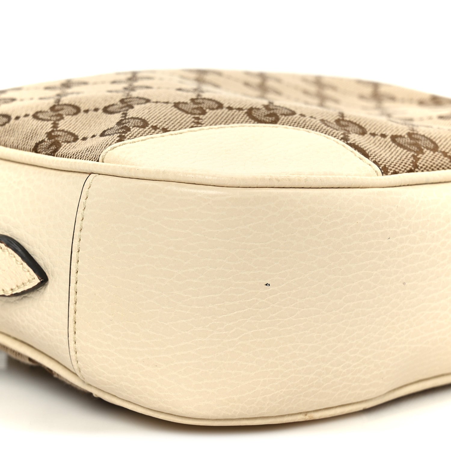Gucci Monogram Dollar Calfskin Mini Bree Messenger Bag Beige Ebony Avoire 10 of 11
