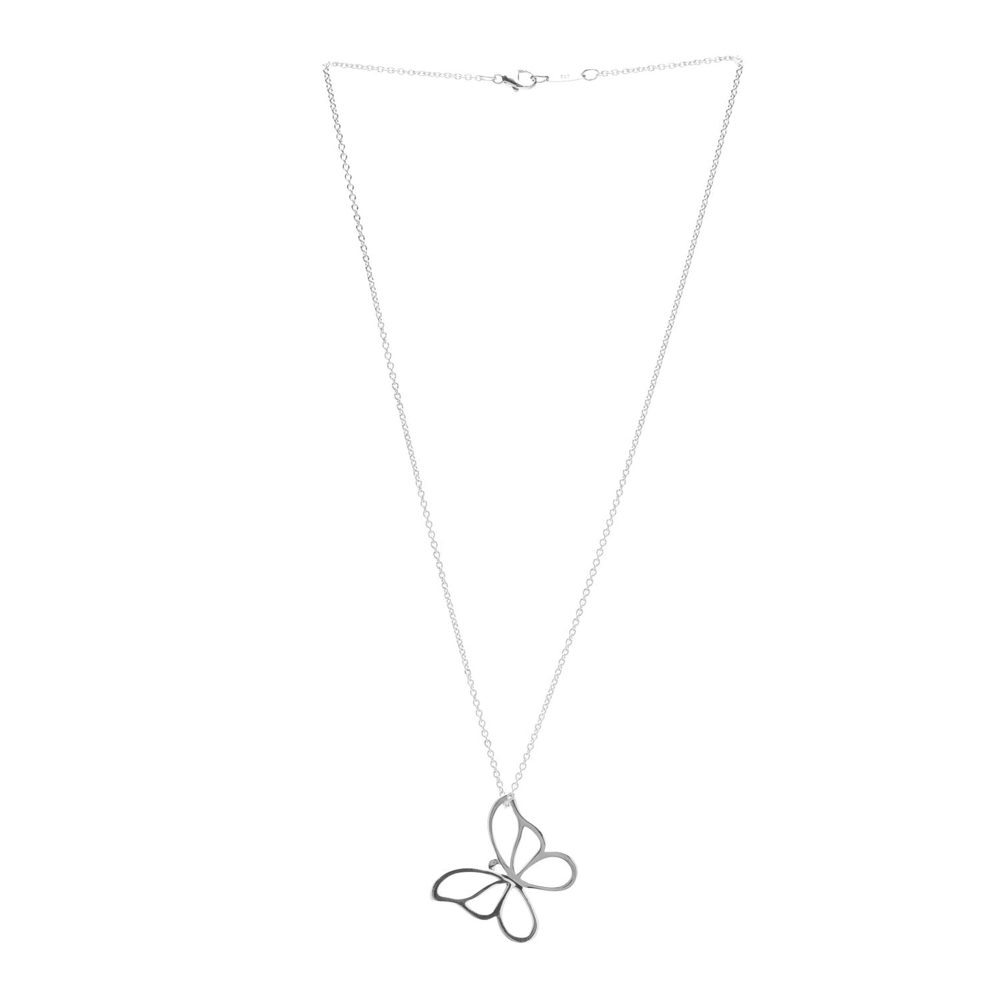 Sterling Silver Butterfly Pendant Necklace