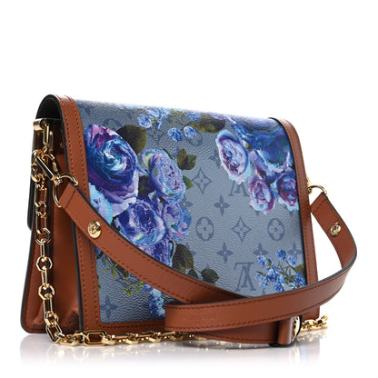 Louis Vuitton Metallic Monogram LV Garden Dauphine MM Blue 3 of 9