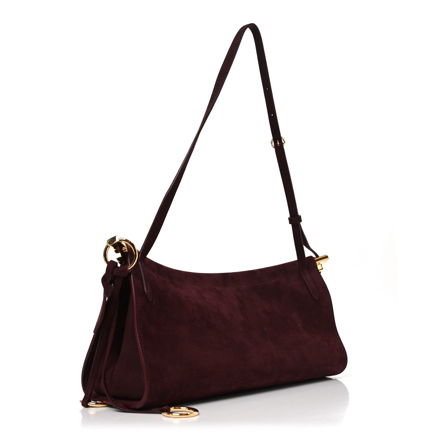 Alaia Nubuck Medium Le Click East West Bag Rouge Grenat 3 of 9