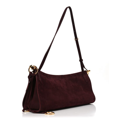 Alaia Nubuck Medium Le Click East West Bag Rouge Grenat 3 of 9
