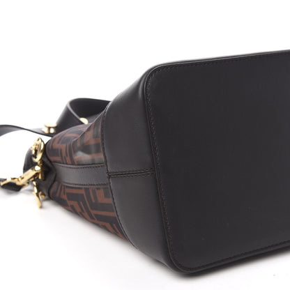 Fendi Mesh Vitello Grace F is Fendi FF 1974 Grande Mon Tresor Bucket Bag Marrone Black Ebano 9 of 12