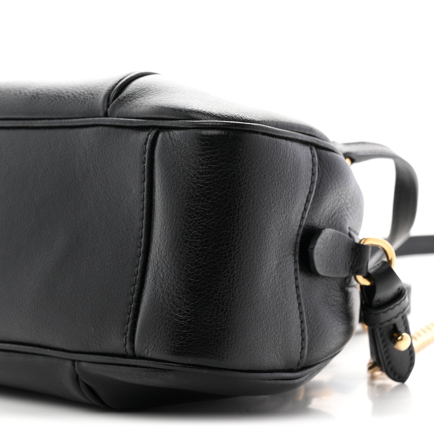 Miu Miu Glace Calfskin Bauletto Shoulder Bag Black 9 of 9