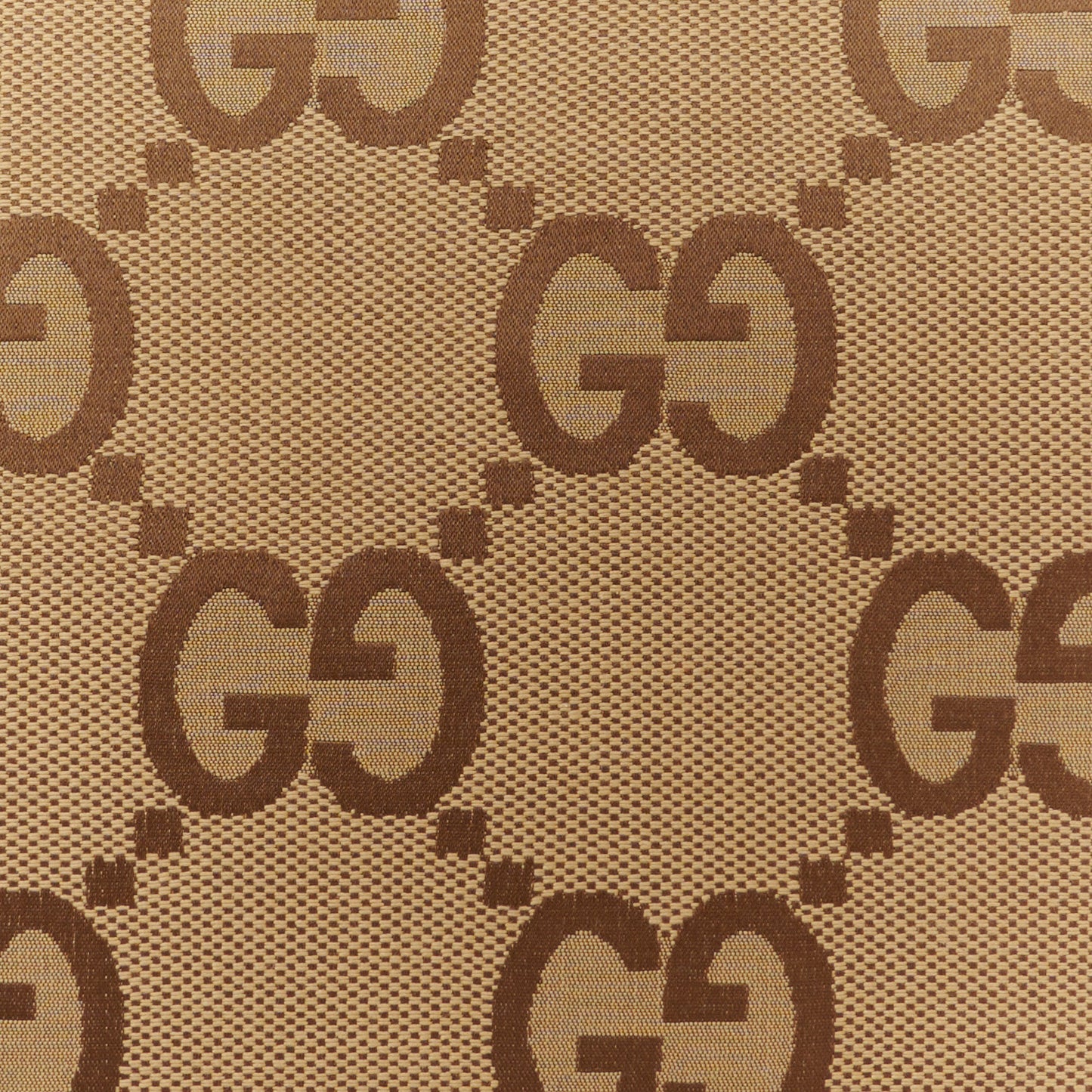 Monogram Jumbo GG Textured Dollar Calfskin Web Wristlet Messenger Bag Camel Ebony New Acero