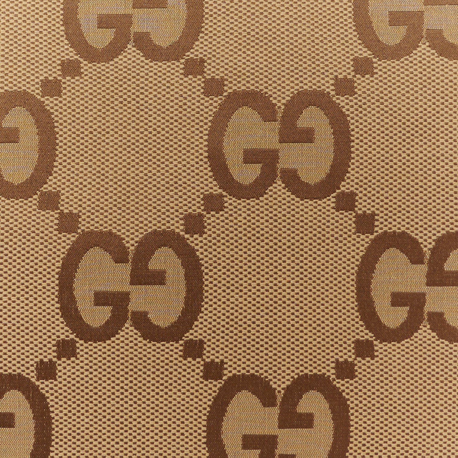 Gucci Monogram Jumbo GG Textured Dollar Calfskin Web Wristlet Messenger Bag Camel Ebony New Acero 9 of 11