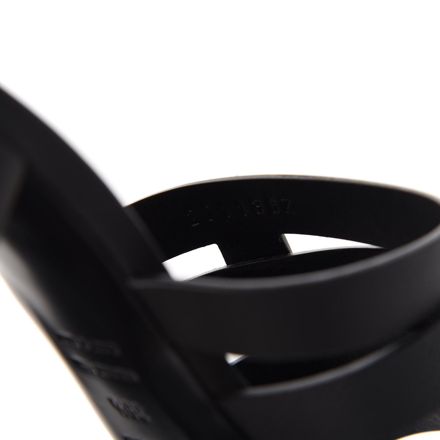 Calfskin Epsom Amica Sandals 38.5 Black