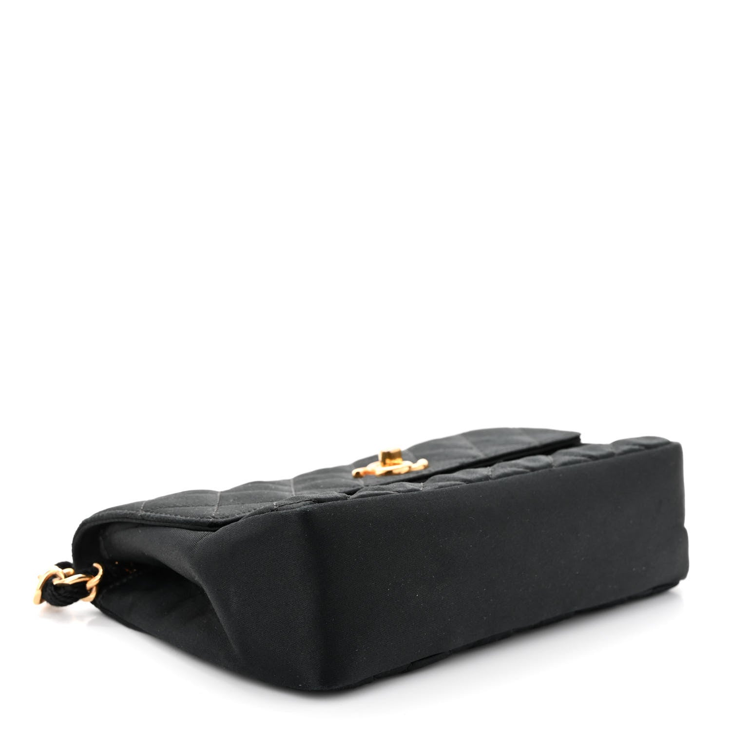 Chanel Satin Quilted Flap Black 4 of 10