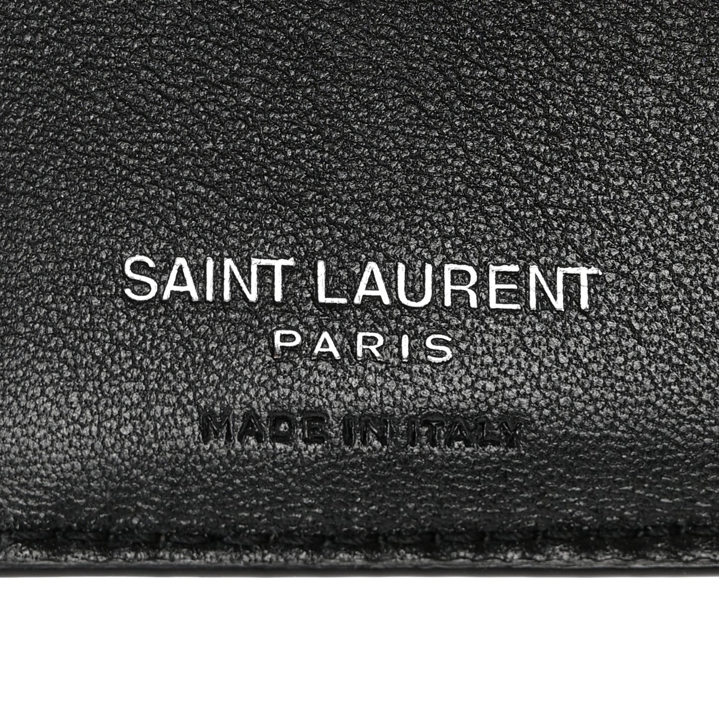 Grain De Poudre Matelasse Chevron Monogram Compact Tri Fold Pocket Wallet Black