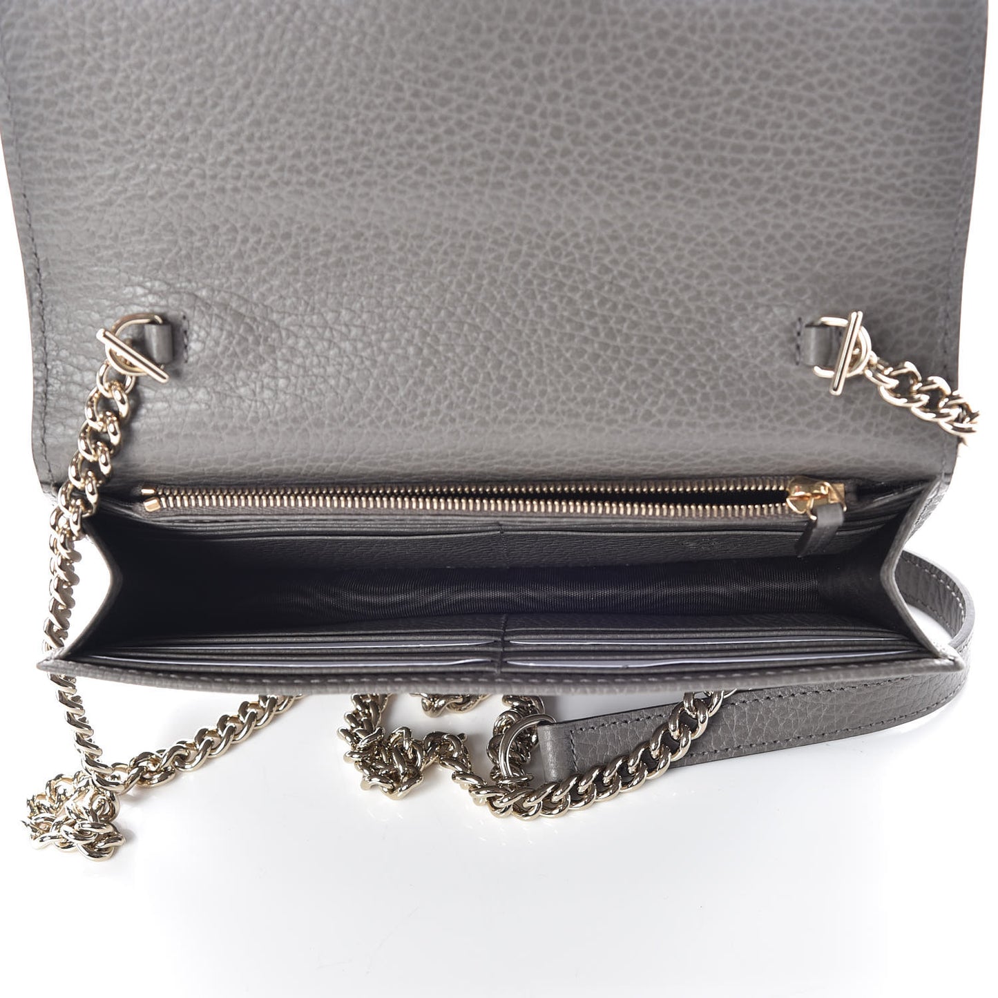 Dollar Calfskin Interlocking G Chain Wallet Loess