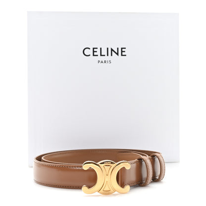 Celine Box Calfskin Medium 25mm Triomphe Belt 85 34 Tan 6 of 6