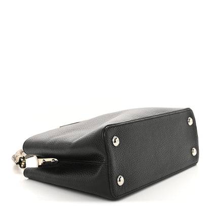 Louis Vuitton Taurillon Snakeskin Capucines PM Black 4 of 11