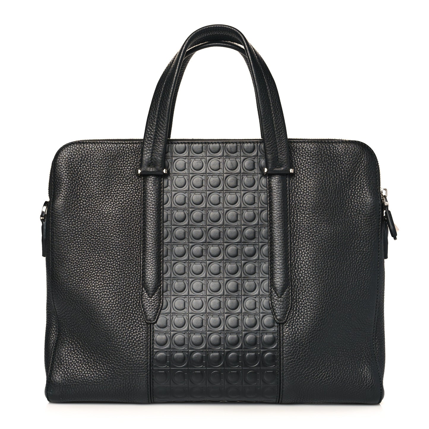 Calfskin Gancini Business Bag Black