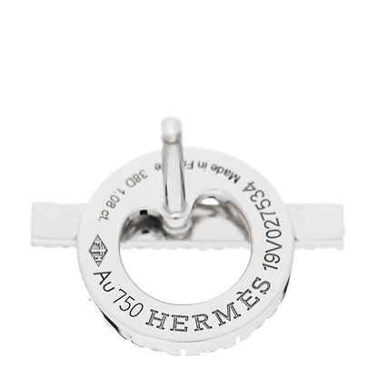 Hermes 18K White Gold Diamond Finesse Earrings 4 of 5