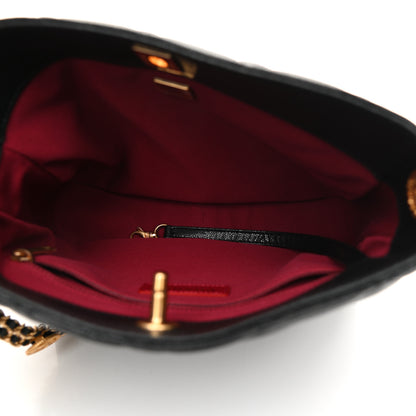 Chanel Caviar Quilted Twist Your Buttons Hobo Black 4 of 8