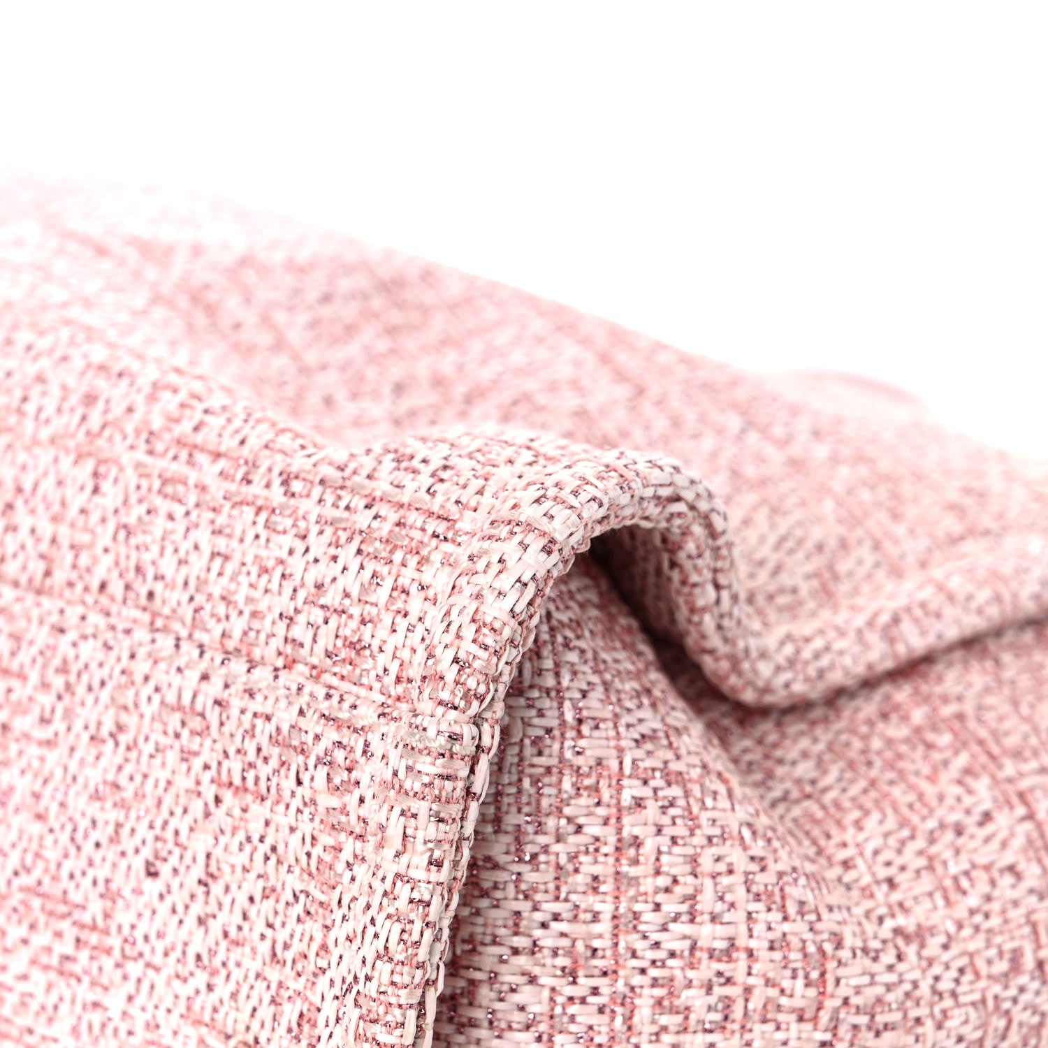 Chanel Lurex Boucle Small Deauville Tote Pink 11 of 12
