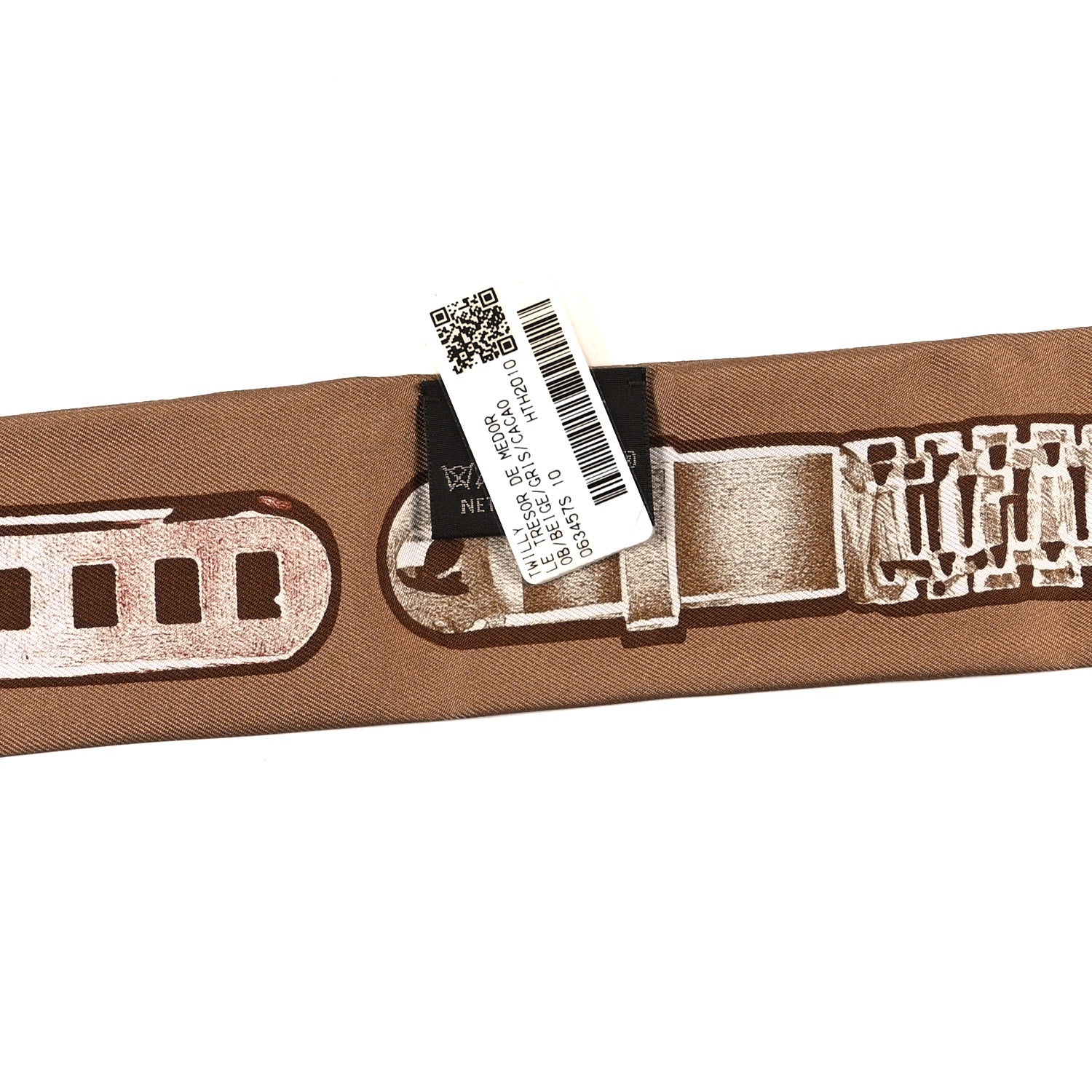 Hermes Silk Le Tresor De Medor Twilly Beige Gris Cacao Beige 3 of 3