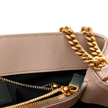 Saint Laurent Calfskin Y Quilted Monogram Medium Loulou Chain Satchel Light Natural 12 of 14