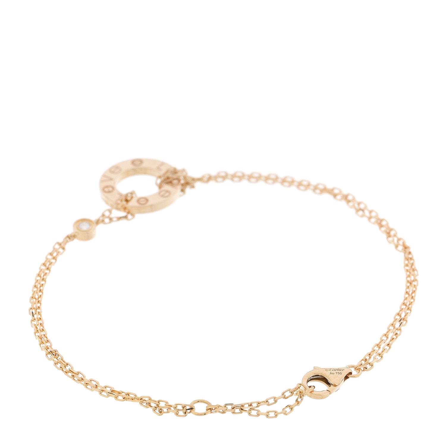 Cartier 18K Yellow Gold Diamond Love Bracelet 2 of 5