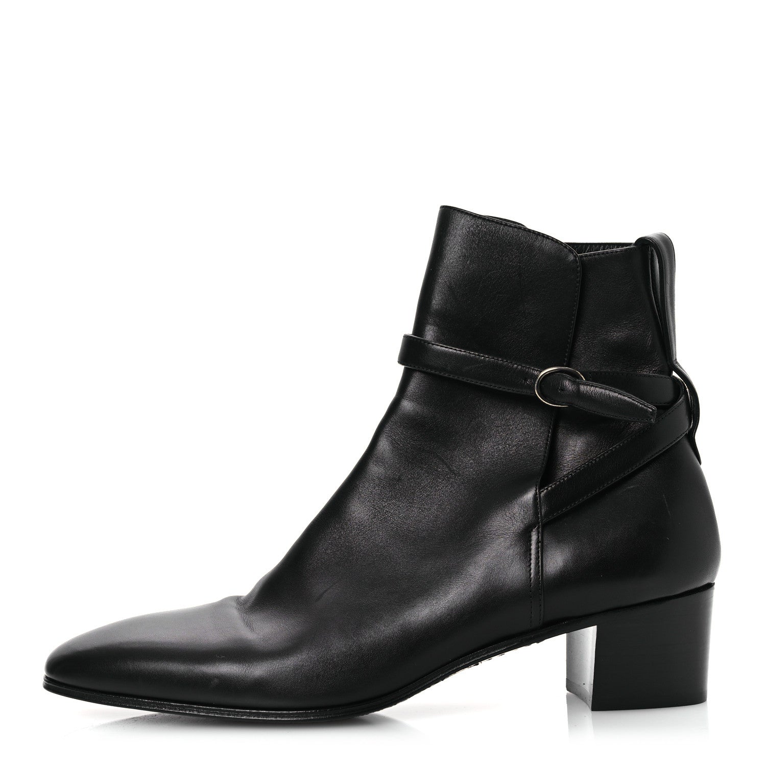 Saint Laurent Calfskin Mens Terry 45 Jodhpur Boots 41 Black 1 of 15