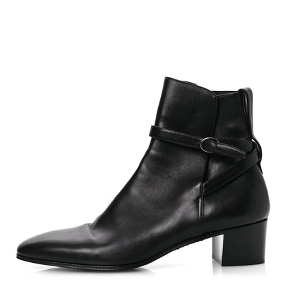 Saint Laurent Calfskin Mens Terry 45 Jodhpur Boots 41 Black 1 of 15