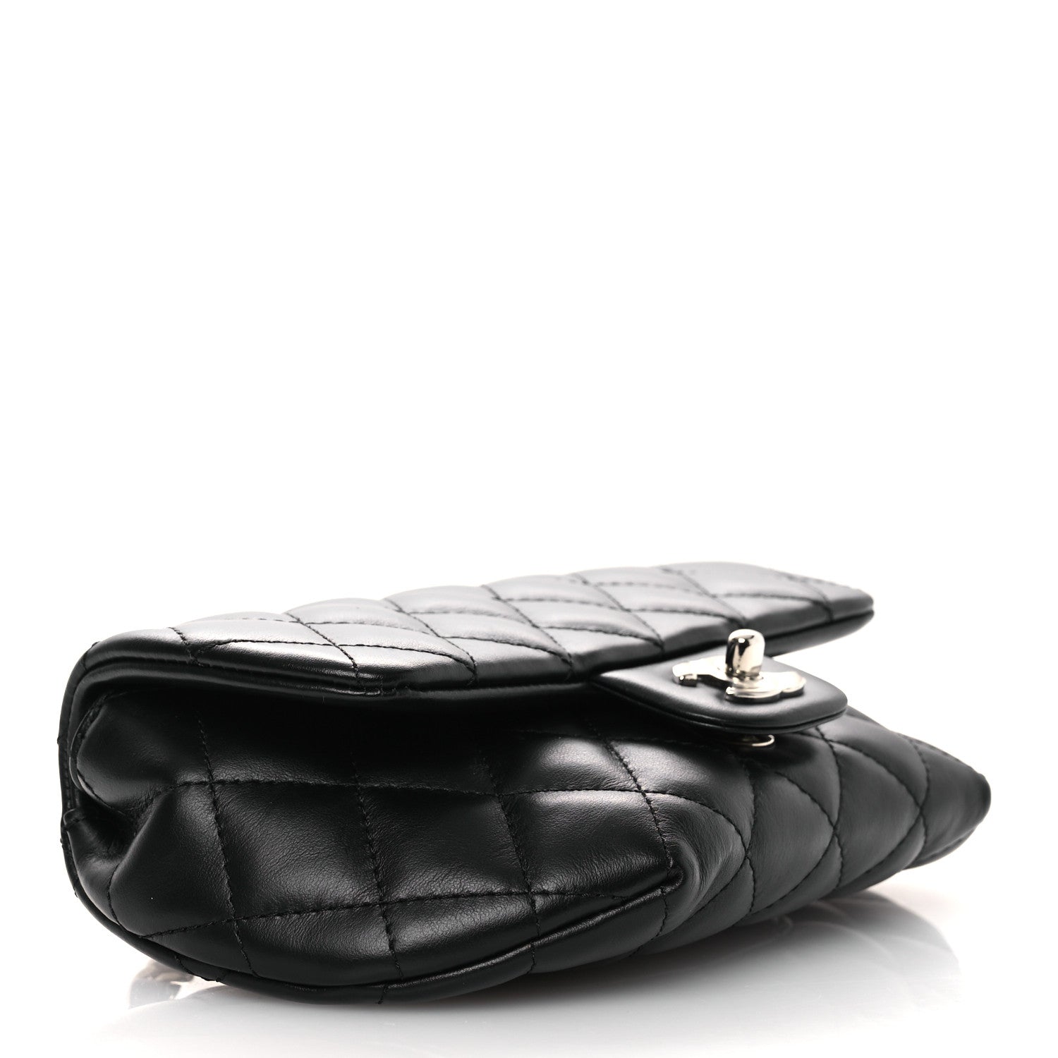 Chanel Calfskin Quilted CC Uniform Flap Belt Bag Black 4 of 12