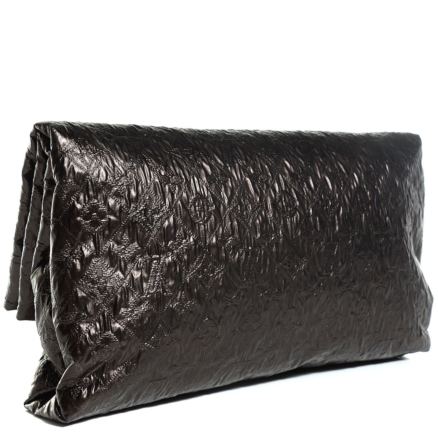 Jacquard Quilted Monogram Limelight Clutch PM Black