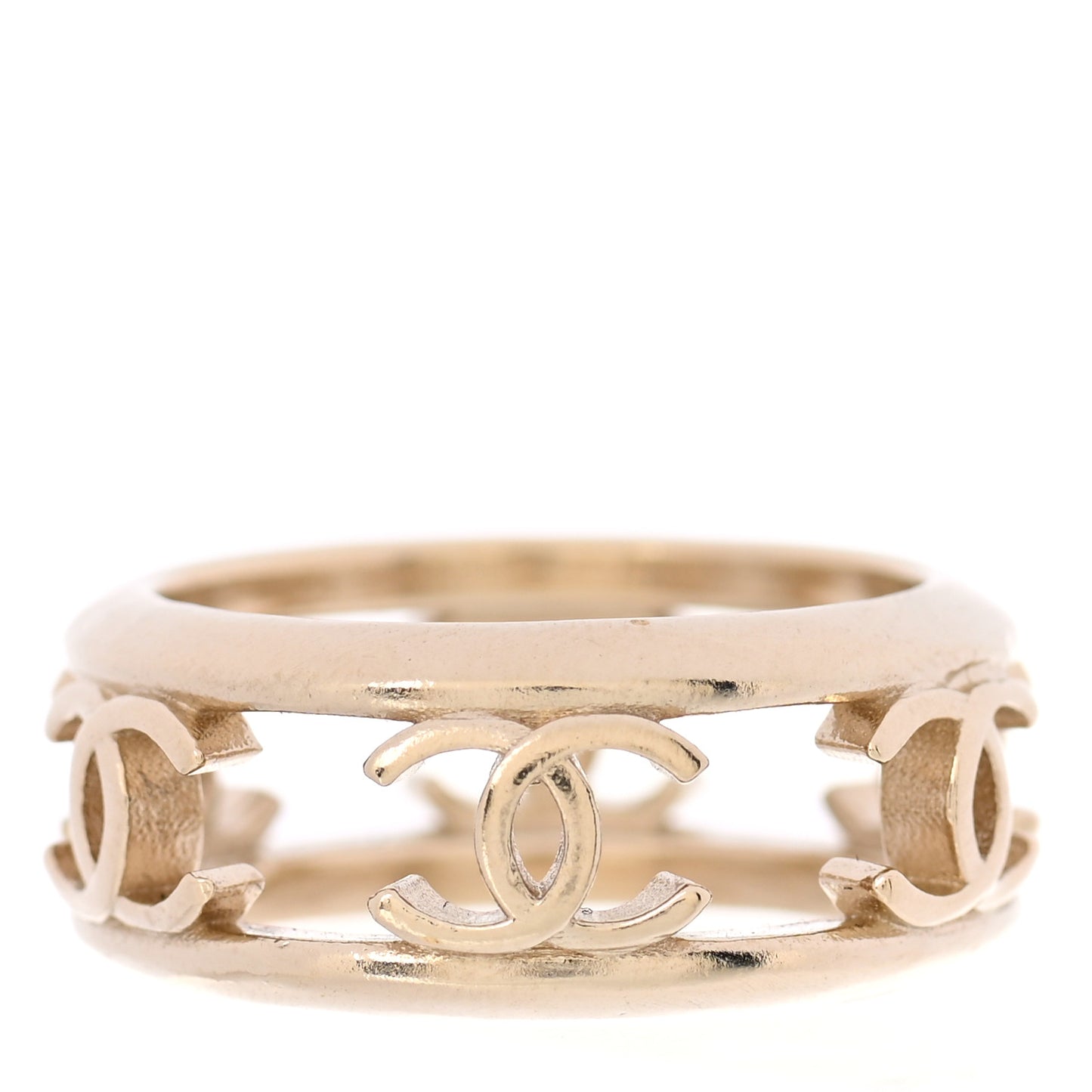 Metal Chain CC Ring 7 Golden
