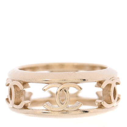 Chanel Metal Chain CC Ring 7 Golden 3 of 5