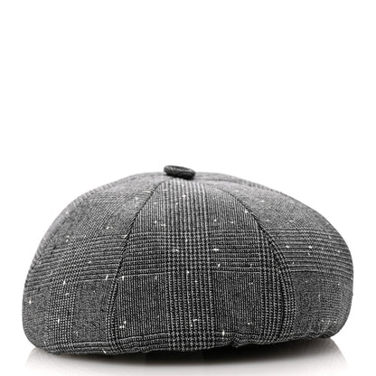 Christian Dior Wool Blend Prince of Whales Cap M Grey 3 of 9