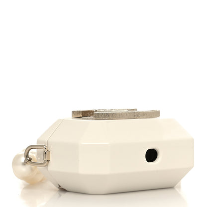 Chanel Resin Crystal Pearl Lambskin Airpods Pro Holder Necklace Pearly White 5 of 7