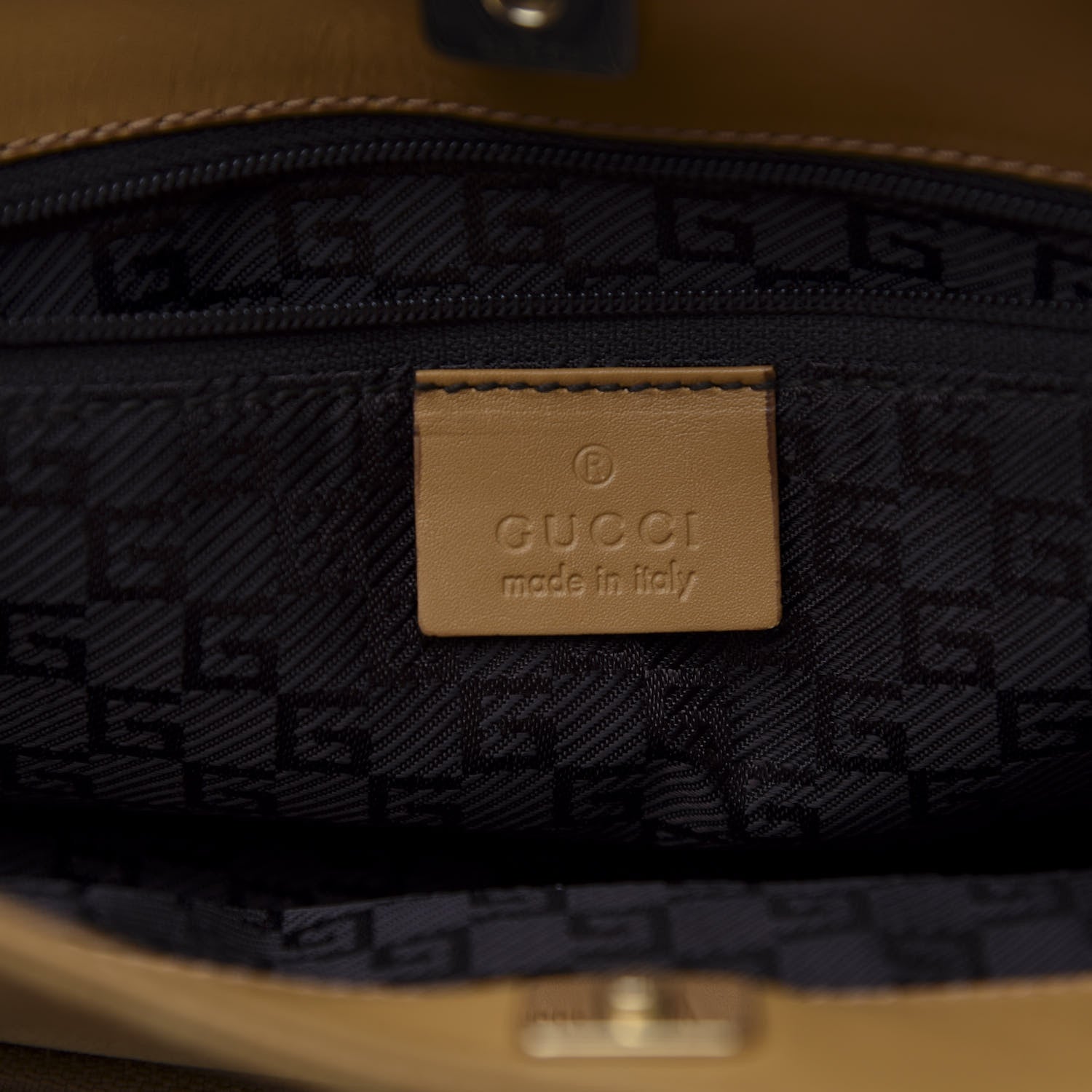 Gucci Suede Double Pocket Tote Beige 5 of 9