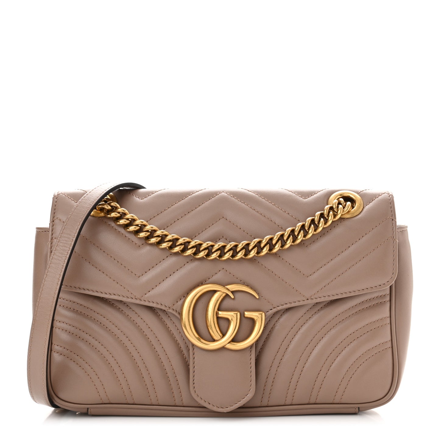 Calfskin Matelasse Small GG Marmont Shoulder Bag Porcelain Rose