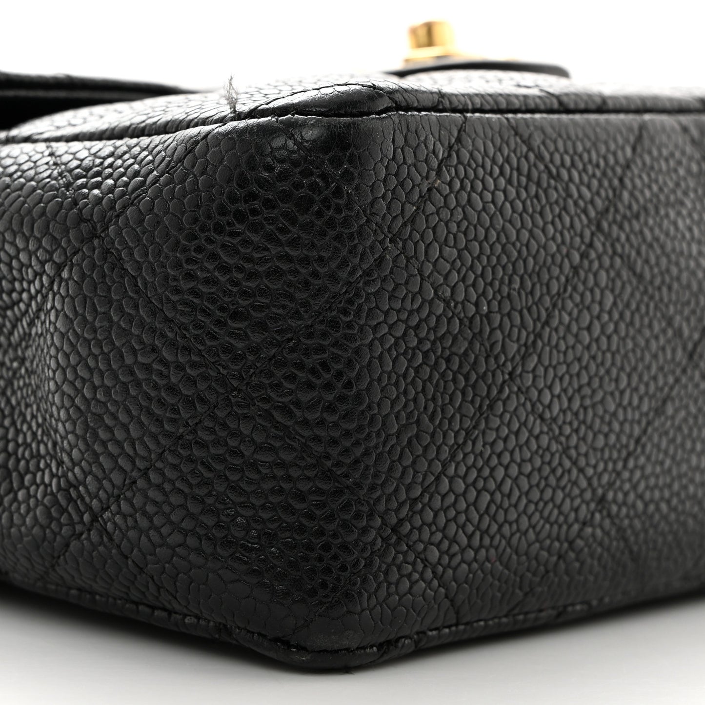 Caviar Quilted Mini Square Flap Black