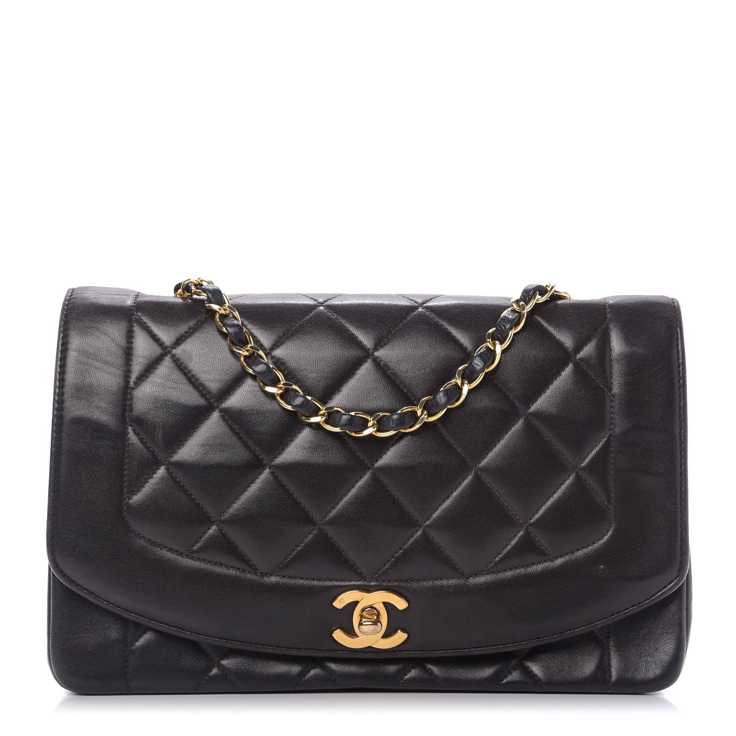 Chanel Lambskin Quilted Medium Single Flap Black 1 of 10