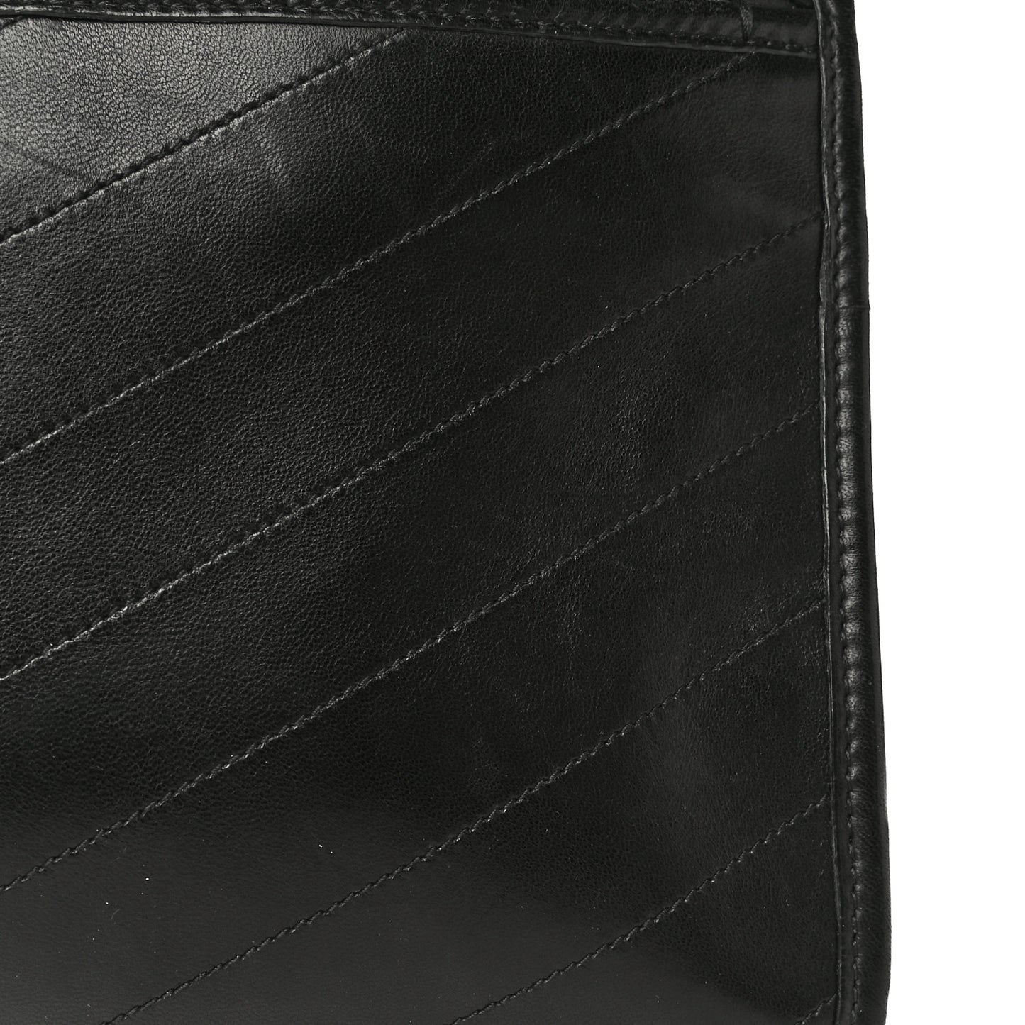 Lambskin Matelasse Monogram Medium Niki Chain Satchel Black
