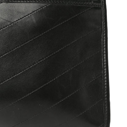 Saint Laurent Lambskin Matelasse Monogram Medium Niki Chain Satchel Black 26 of 33