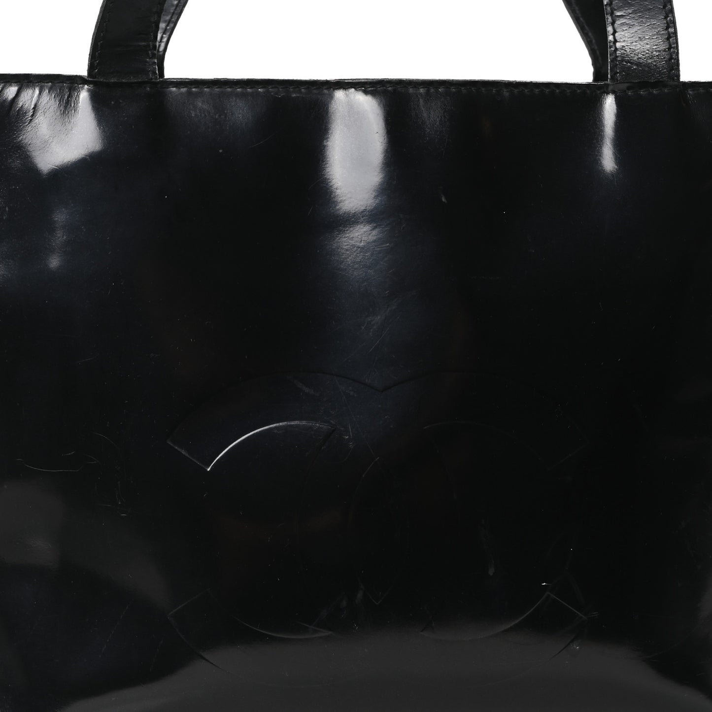 Patent CC Shopper Tote Black